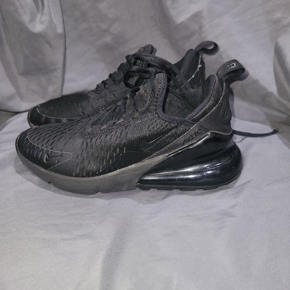 Nike Air Max 270 GS Youth Sz 5Y/ Women's Sz 6.5 Triple Black Running BQ5776-001